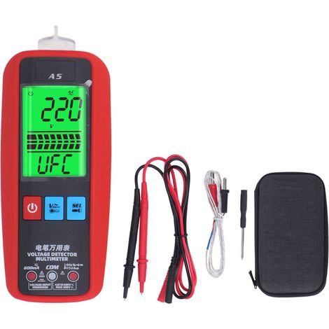 Multimetro digitale a selezione automatica della gamma, display LCD, tester di tensione e corrente, strumento di misurazione della resistenza (1/4)