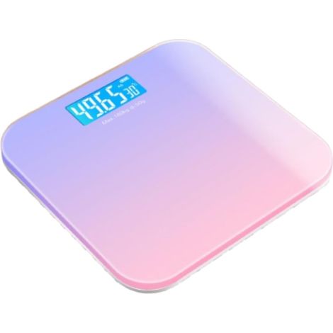Échelles numériques pour Le Poids corporel, Verre trempé Smart Mesure précise Scale d'écran d'écran d'écran LCD numérique 396,8 LB / 180 kg Propulsé (Violet) (1/5)