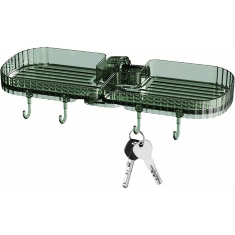 SHINING HOUSE Soporte para esponja de grifo de cocina, soporte organizador de fregadero con ganchos - Estante estable para fregadero, soporte organizador de carrito, soporte organizador de fregadero d (1/5)
