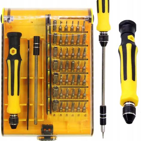 ProFix MasterSet 45w1 – Präzisions-Set 45in1  42 magnetische Bits, rutschfester Griff  GSM, Elektronik, Uhren