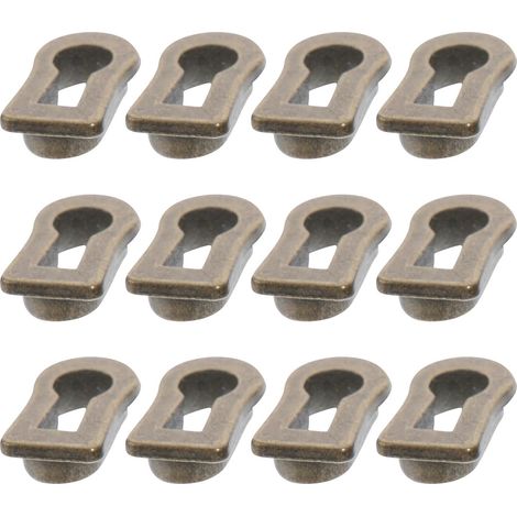 COHEALI Lot de 12 plaques finition ovales en cuivre antique (22 x (1/5)