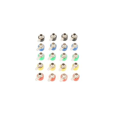 Conectores tipo banana, 20 unidades, colores surtidos, 4 mm, terminal para amplificador de altavoz.