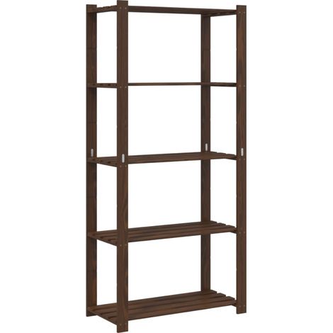 Maison Exclusive - Lagerregal mit 5 Böden Braun 80x38x170 cm Mass