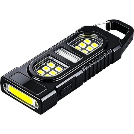 Mini Lampe de Poche Porte-Clés LED Brillante Étanche Sécurité (1/5)