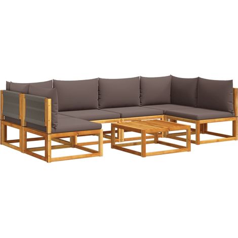 Maison Exclusive - Set di divani da giardino 7 pezzi con cuscini in legno di acacia e corda