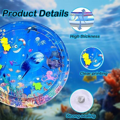 Cojín inflable grueso para cama de agua para mascotas, alfombra de juego sensorial de agua para cachorros y gatos, caseta para mascotas, alfombra fría de alta calidad, suministros para mascotas - 2