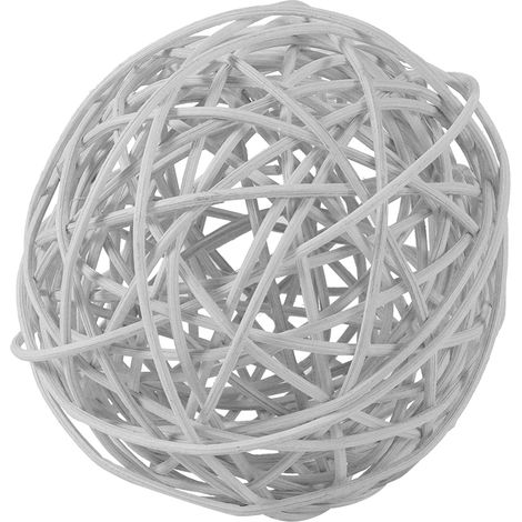 6 Pièces Boules Décoratives en Rotin pour Mariage, Noël, Anniversaire, Fête (Argenté) (1/5)