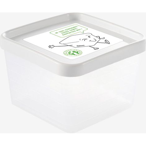 Boîte hermétique 0,6 L + couvercle blanc - lot de 12 - Gilac