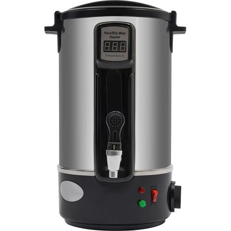 Wachsschmelzgerät, 12L Edelstahl Elektrischer Wachsschmelzer 86°F bis 212°F, Temperaturkontrolle großer Wachsschmelztopf, für die Kerzenherstellung Aromatherapie, Geschäft und Zuhause