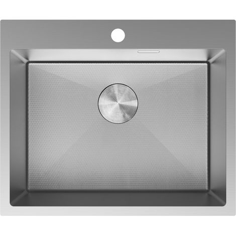 Mexen Solix évier en acier inoxydable à 1 bac 600 x 500 mm, inox HC - 6408601000-01HC (1/5)