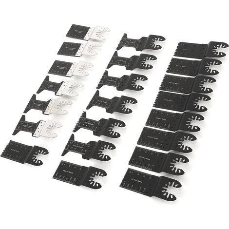 Kit de 22 lames de scie oscillantes pour la coupe précise du métal, du bois et du plastique (1/5)