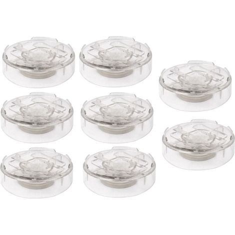 8 Pacs Transparent Lit Rehausseurs/Bed Riser/Rehausseurs de Meuble/Pieds de Meubles, Permettent à Raccorder Librement pour Ajouter la Hauteur Vous Voulez （ Rond）