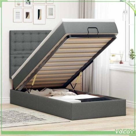 Lit ottoman - 3314128 - 80 x 200 cm - Rangement hydraulique - LED intégrée (1/5)