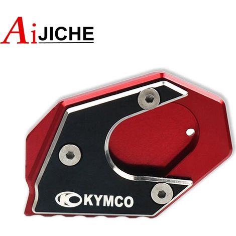 (Rouge-B) Extension de béquille latérale pour moto, compatible avec KYMCO Xciting 250, 300 et 400, ainsi qu'avec les modèles Xciting 250 et Xciting 300 Maxpower. (1/4)