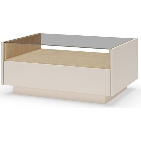 TAVOLINO DA CAFFÈ, beige + rovere cremona, 96 x 43,4 x 67,2 cm