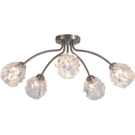 Plafonnier Astral nickel 5 lumières - 11525-5SN (1/3)