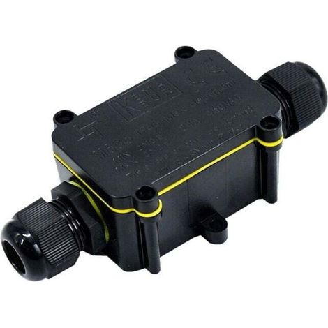 2-Piece IP68 Waterproof Junction Box, Outdoor Waterproof Junction Box, 2-Way Cable Connector for Ø5-9mm and Ø9mm-12mm Cables (1/5)