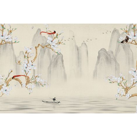 Papier peint panoramique - Paysage Montagnes - 130 cm x 85 cm (1/2)