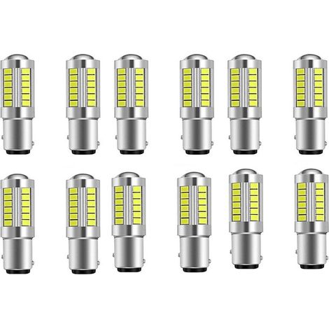 Adatto per lampadine LED 1157 ultra luminose, lampadine LED P21 / 5W Bay15D, con 33 chip SMD 5730, ideale per luci dei freni, indicatori di direzione e luci di posizione.