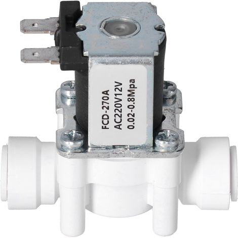 Électrovanne plastique 3/8in raccord rapide normalement fermée AC220V pour air eau (1/5)