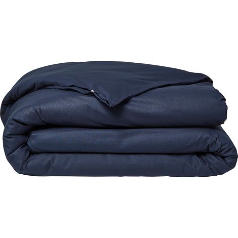 Parure de lit TODAY coton 100% Organic Navy housse de couette 220 x 240 cm + 2 taies 63 x 63 cm certifiée Oeko-Tex (1/5)