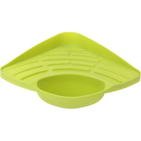 Organiseur Éponge Cuisine - Support Coin Évier Ventouse - Rangement Gadgets Vaisselle - Design Triangulaire Drainant (1/5)