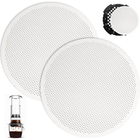 Set di 2 filtri da caffè in acciaio inox per Aeropress, 62 mm/2,45 pollici, filtro in metallo riutilizzabile per AeroPress Go, compatibile con espresso, americano e cold brew. (1/5)