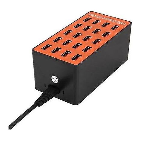 Hub USB à 20 ports avec chargeur intelligent et station de charge rapide haute puissance, compatible avec les téléphones portables, les tablettes et les ordinateurs portables. (1/2)