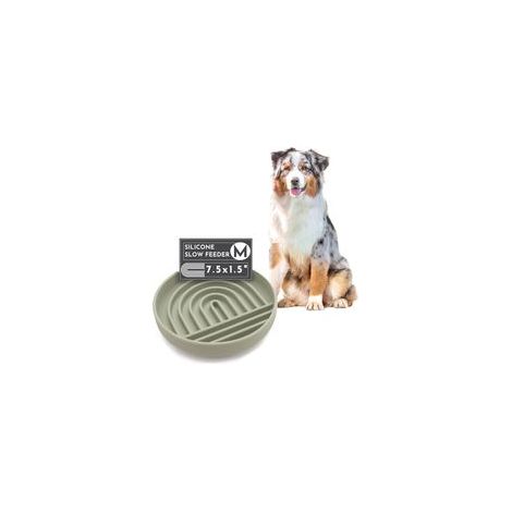 Anti-Schlingen-Silikonnapf, ideal für langsam fressende Hunde und Welpen. Das moderne Design mit rutschfester Oberfläche reduziert das Risiko des Verschluckens. 19 cm breit x 4 cm hoch – Crezuo (1/4)