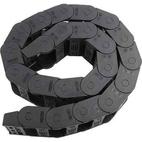 Gaine de câble nylon 100cm, 25 x 57mm, chaîne porte-câbles ouverte des deux côtés, accessoire pour machine de gravure