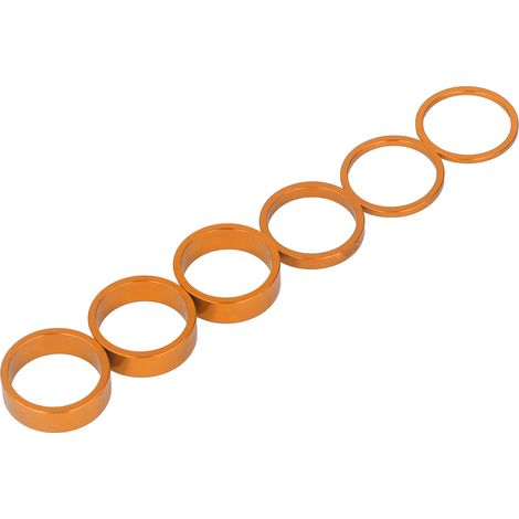 Rondelles de potence avant CANSUCC pour vélo, 28,6 mm, entretoises de direction durables pour VTT et vélo de route, référence 2358TCR, couleur or. (1/5)