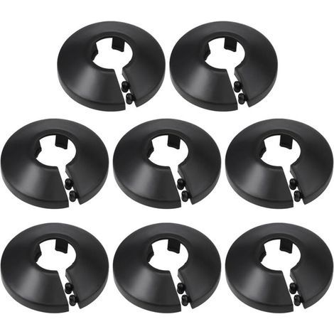 Lot de 20 colliers de serrage en plastique pour tuyau de radiateur, décoration pour tuyau de 16 mm de diamètre Noir (1/4)