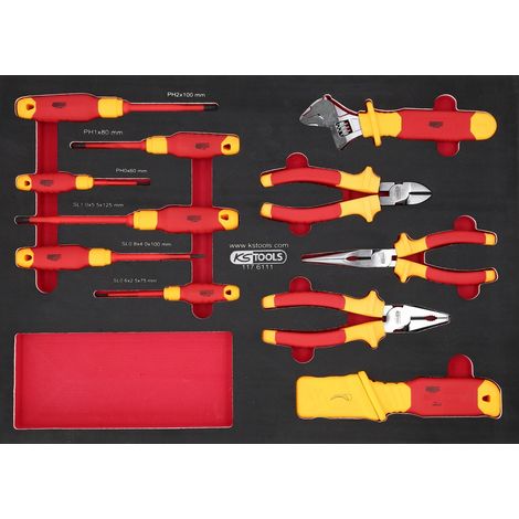 KS Tools VDE Zangen- und Schraubendreher-Satz, 11-tlg (1/2)