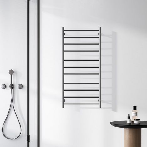 Termoarredo scaldasalviette elettrico colore gun metal KAM-TR100GM KAM-TR100GM kamalu (1/4)