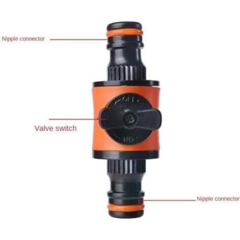 Bardusch (45×45×85)Vanne d'arrêt de tuyau d'arrosage, connecteur de tuyau d'arrosage, robinet d'arrêt de tuyau d'arrosage en plastique, adaptateur de connecteur rapide pour pulvérisateur de jardin (1/5)