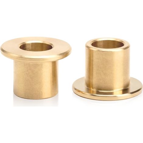 2 Pièces Bride Roulement Manchon 8x10x10 mm,Laiton Douille Auto Lubrifiant Bagues,Bride Manchon Roulement Fritté pour Industriel Équipement Machines et Outils (1/5)