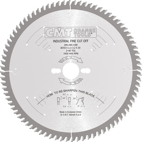 285.080.10M LAME CIRCULAIRE 250X3.2X30 Z=80 15ATB