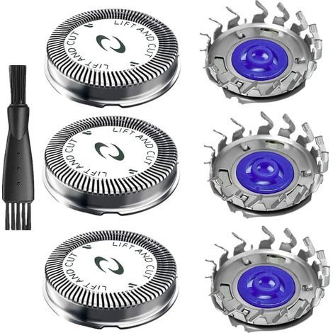 Têtes de rechange HQ56 pour rasoir Philips – Système à double lame – Tête flexible 4D – 15 lames auto-affûtées – Rasage rapide et précis (1/5)