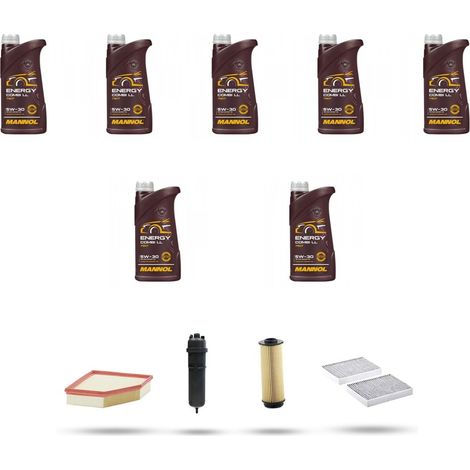 Kit tagliando 4 FILTRI e 7L OLIO compatibile con Bmw serie 5 (G30,G31,F90) 530d 195kw dal 2016 (1/5)