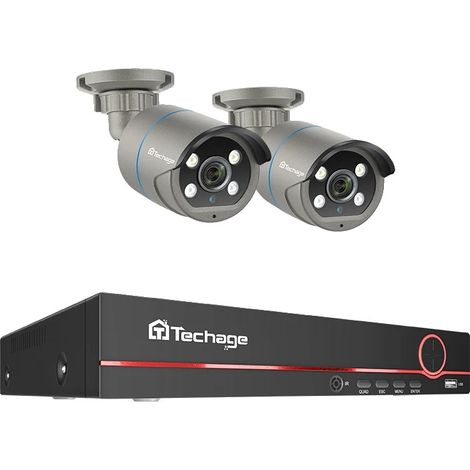 Système de sécurité CCTV, NVR 8CH, compression vidéo H.265, 8CH NVR 2 Caméras, 3T(sports en plein air) (1/2)