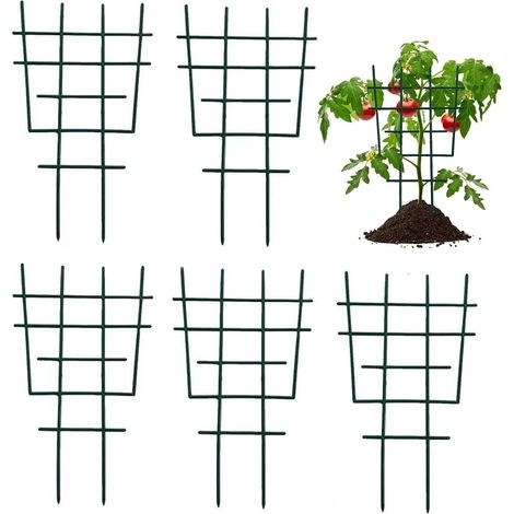 Mini Supports Plantes Grimpantes Support Plantes Grimpantes Plastique de Jardin Treillis Jardin Treillis Grimper légumes Fleurs Supports Tomates Tuteur Plantes Grimpantes pour Plantes en Pot 5 Pcs (1/5)