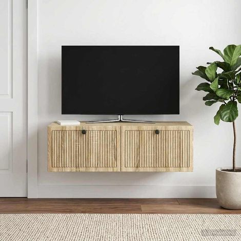 vidaXL Meuble TV mural Chêne Sonoma 98 x 41 x 30 cm Bois d'ingénierie (1/5)