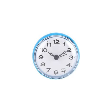 Horloge Murale étanche Aspiration Mur fenêtre Miroir Bain Douche Horloge Salle de Bain Accessoires(Bleu) (1/5)