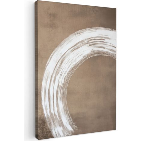 Canvas Print Paint - Brown - Japandi 40x60 cm
