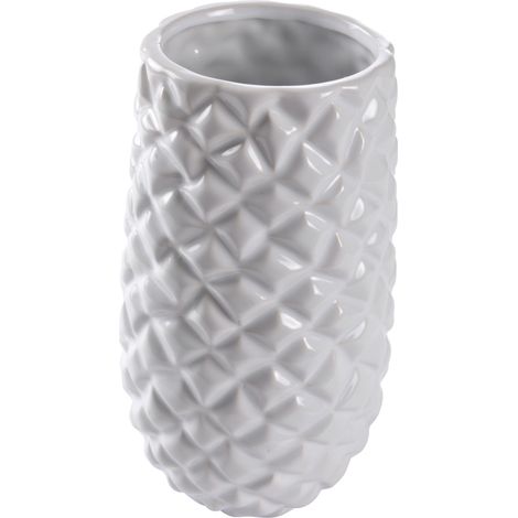 Vase ananas blanc 24 cm (1/2)