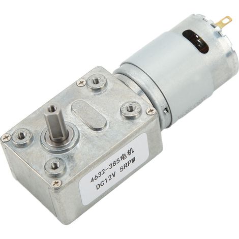 Moteur à engrenages à vis sans fin DC 5 tr/min, capacité de verrouillage automatique, réducteur de vitesse de haute précision, DC12V (1/5)