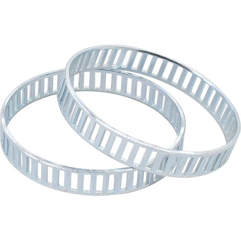 2 ABS-Ringe, 48 Zähne, hinten links/rechts, Stahl, kompatibel mit BMW E46 X3 Z4, Ersatz-Geschwindigkeitssensor, präzise Abmessungen (1/4)