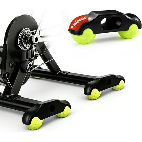 Lot de 4 Adaptateurs de Pieds, Pieds à Bascule Compatible avec Core 2, Accessoires pour Home Trainer Velo avec 8 Balles de Tennis, Rocker Plate Feet Pour Entraînement d'Intérieur (1/5)