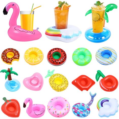 15 Pièces Porte Gobelet Piscine, Bar Flottant pour Piscine, Porte-Gobelet Gonflable pour Fête de Piscine Familiale, Plateau Flottant Piscine, Porte-Boissons Gonflable Bar Piscine Gonflable (1/5)