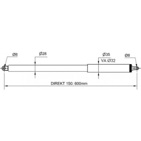 Ferme-portillon DIREKT 150 – Équerre de fixation noir – Force 10-25 Nm – Largeur de porte max 1200 mm – Poids max 80 kg – Dictator